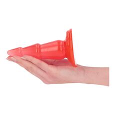 Plug Anal Pino Jelly Rosu, vedere din lateral