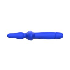 Vibrator anal Ritter Albastru, vedere din lateral cu ambele capete
