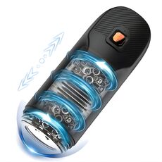 ​Masturbator masculin HiTech Rev cu rotatie si propulsie, 10 Viteze, Incarcare USB functionare