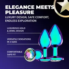 Venice Collection - Metal Anal Plug Set 3 buc. - Iridescent