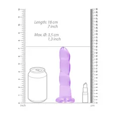 Dildo Non-Realistic Dildo cu ventuza, Violet - dimensiuni