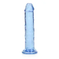 Dildo cu ventuza Straight Realistic REALROCK 6''- Bleu - vedere