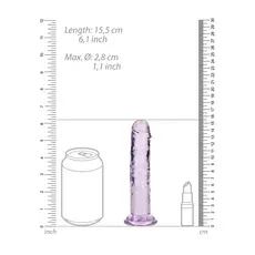 Dildo cu ventuza Straight Realistic REALROCK 6''- Purple