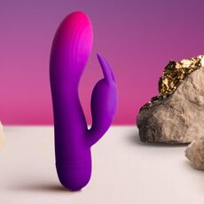 Vibrator Rabbit Rocks Off Glo-Girl, produs langa pietre decorative