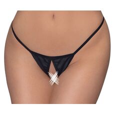 Set 3 chilotei tanga decupati, Negru si Rosu, One Size (S-L)