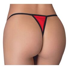 Set 3 chilotei tanga decupati, Negru si Rosu, One Size (S-L)