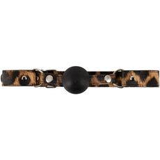 Set BDSM, zgarda, silicon negru, reglabil, imprimeu leopard, 4cm curea