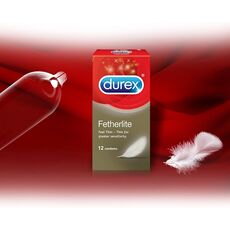 Prezervative Durex Fetherlite Thin, subtiri, lubrifiate, 12 buc. comode