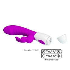 Vibrator Iepuras obraznic Pretty Love - Purple baterii
