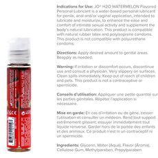 Lubrifiant Intim JO H20 Watermelon, 30 ml caracteristici