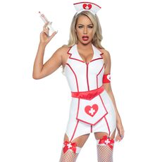 Costumatie Asistenta Vinyl ER Hottie Dress, ALB