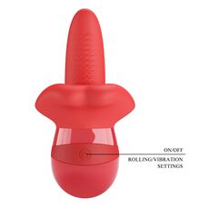 Limba Vibratoare Pretty Love Obelia Red - 10 Vibratii stimulatoare buton actiune