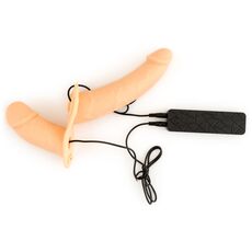 Strapon Double Thruster Vibe cu Harness, NMC- Realistic foto