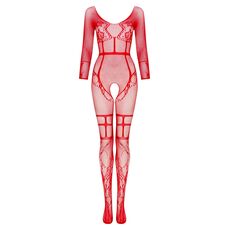 Bodystocking Beauty Night, Lorna, Rosu, S-L