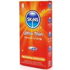 Cutia Skins Ultra Thin 8 buc vazuta din unghi, cu pictograme oficiale