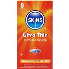 Cutia Skins Ultra Thin, pachet de 8 prezervative