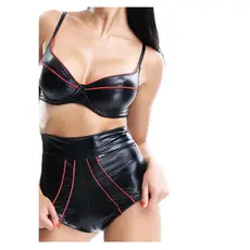 Set Shibari SHINJU, chiloti inalti, bustiera, sfori bondage detaliu
