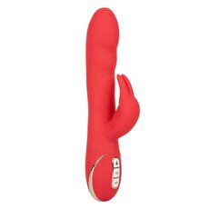 Vibrator rabbit cu incalzire Jack Rabbit Signature CalExotics rosu, vedere de ansamblu
