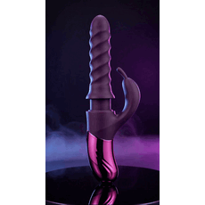 Vibrator Rabbit cu Rotatie si Impingere Swirl She.E.O, Violet video