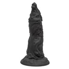 Dildo fantezie lup The Werewolf Dong CalExotics negru, vedere de ansamblu cu baza ventuza lata