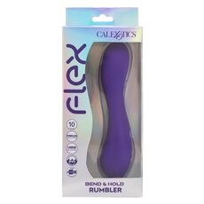 Vibrator flexibil Bend and Hold Rumbler CalExotics mov, detaliu varf rotunjit