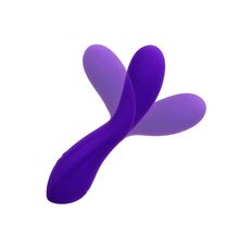 Vibrator flexibil Bend and Hold Rumbler CalExotics mov, vedere laterala cu curbura