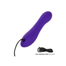 Vibrator flexibil Bend and Hold Rumbler CalExotics mov, vedere din fata