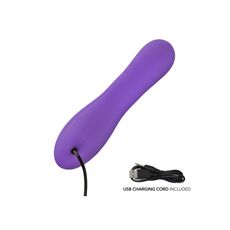 Vibrator rabbit flexibil Bend and Hold Double Rumbler CalExotics mov, vedere laterala