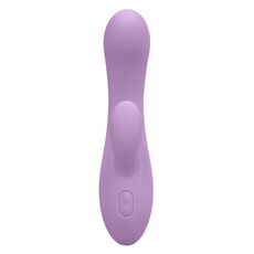 Vibrator triplu flexibil Bend and Hold Rumbler CalExotics mov, detaliu ureche stimulare clitoridiana