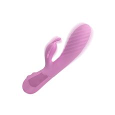 Vibrator dublu cu fluture Aura Dual Flutter CalExotics roz, detaliu panou control