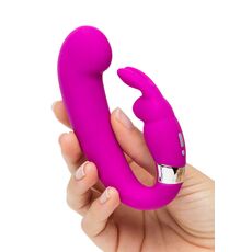 Vibrator Mini G-Spot Happy Rabbit Curve, Violet, 15 Vibratii hand