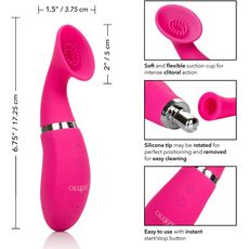 Pompa Clitoridiana cu Vibratii si Suctiune Climaxer CalExotics dimensiuni