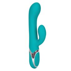 Vibrator Rabbit CalExotics Enchanted Lover, Turcoaz, 12 Vibratii, 4 Rotatii foto
