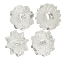 Basic Essentials&reg; Super-stretchy TPR Enhancers - Clear 4 bucati