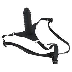 Strapon pentru femei negru - Silicone Strap-on, You2Toys detaliu