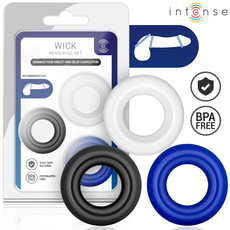 Setul Intense Wick, cele 3 inele colorate in ambalajul original