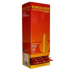 Prezervative din Latex Natural Euroglider, Pachet Economic 144 Bucati cutie deschisa
