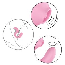 Vibrator Clitoridian cu suctiune Twist ToyJoy, Roz
