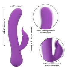 Vibrator CalExotics Rechargeable Pleaser Violet dimensiuni