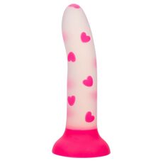 Dildo cu Ventuza Glow Stick Heart CalExotics, Fosforescent sentimental