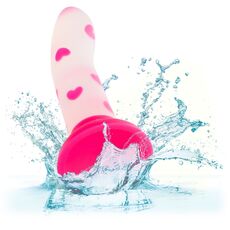 Dildo cu Ventuza Glow Stick Heart CalExotics, Fosforescent rezistent la papa