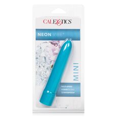 Vibrator clasic neon CalExotics albastru, detaliu varf conic