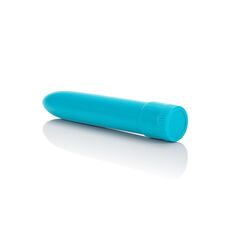 Vibrator clasic neon CalExotics albastru, dimensiuni comparative