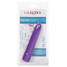 Vibrator clasic neon CalExotics mov, detaliu varf conic