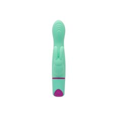 Vibrator rabbit cu balansare Rocking G Bunny CalExotics verde, panou control cu buton