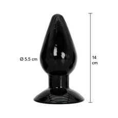 Dop anal clasic Extreme Hidden Desire negru, infografic dimensiuni 14 cm lungime 5.5 cm diametru
