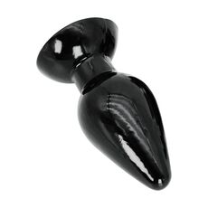 Dop anal clasic Extreme Hidden Desire negru, vedere din unghi, baza lata vizibila