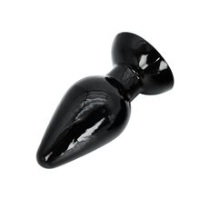 Dop anal clasic Extreme Hidden Desire negru, vedere diagonala cu baza si varful