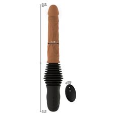 Vibrator realist cu dubla impingere Inferno Hidden Desire natural, infografic dimensiuni 40.5 cm lungime totala, 20.5 cm insertabil, 4.5 cm diametru