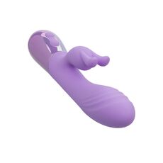 Vibrator rabbit Dual Bunny Aura CalExotics mov, panou control cu doua butoane
